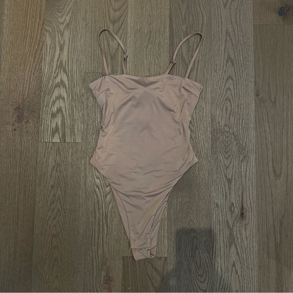 Tiger Mist Nude Bodysuit with bow in the back